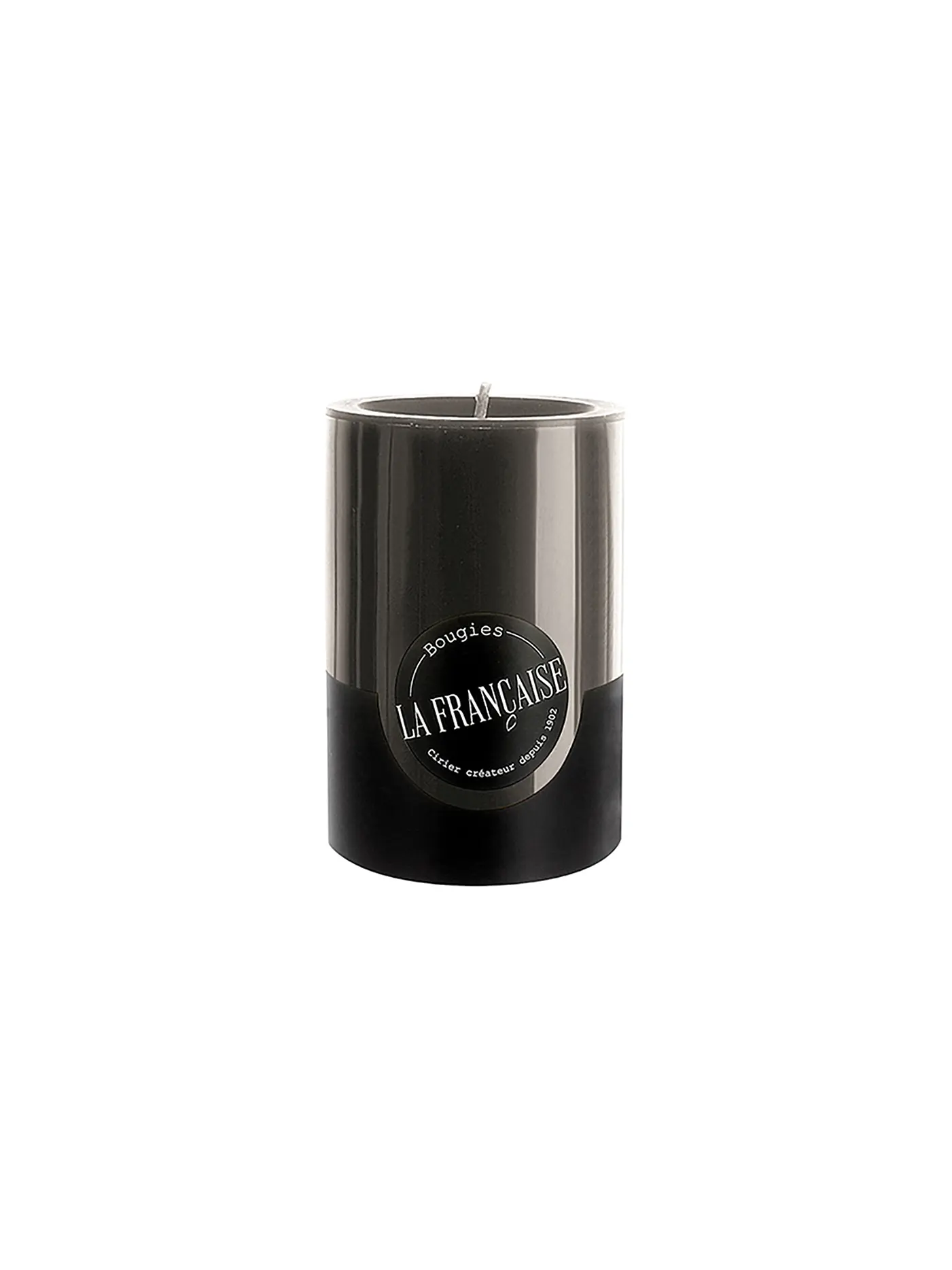 BOUGIES LA FRANCAISE | Stumpenkerze COLORAMA 10x7cm blanc | schwarz